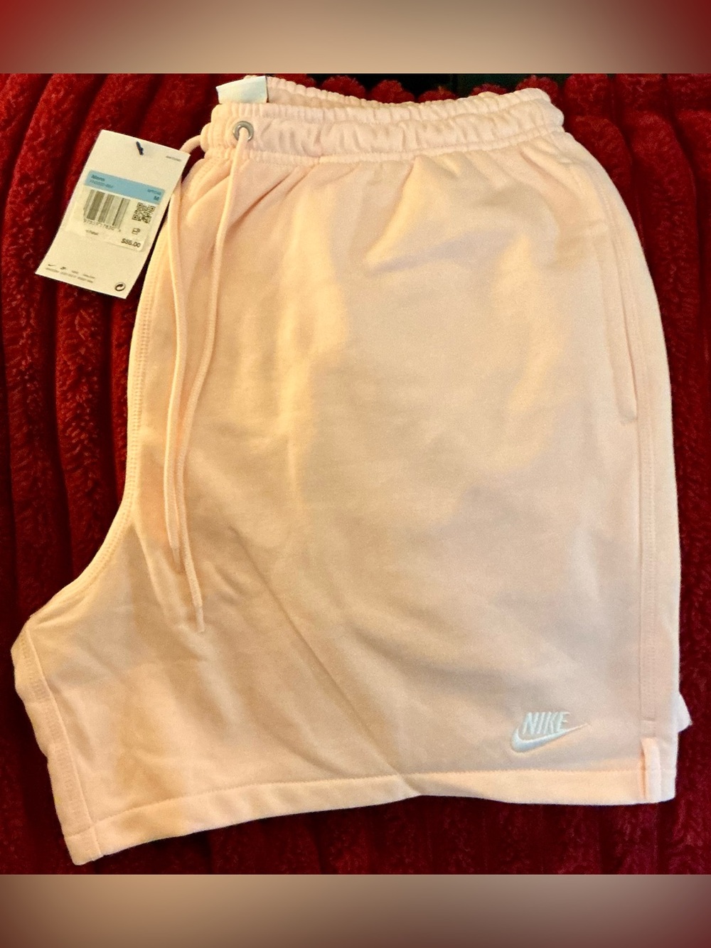 Nike Men’s Coral/Fleece Drawstring Shorts